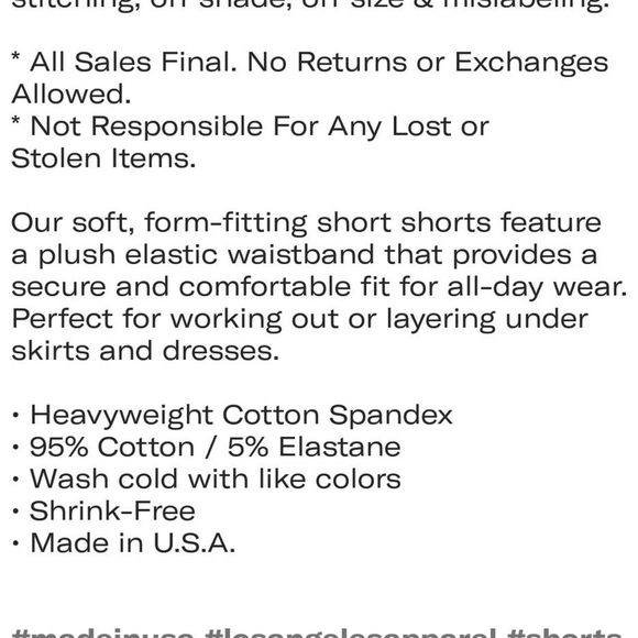 Los angeles apparel lilac short shorts - Picture 4 of 4